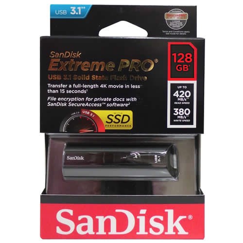 USB 3.1 Sandisk Extreme Pro CZ880 128GB-256GB