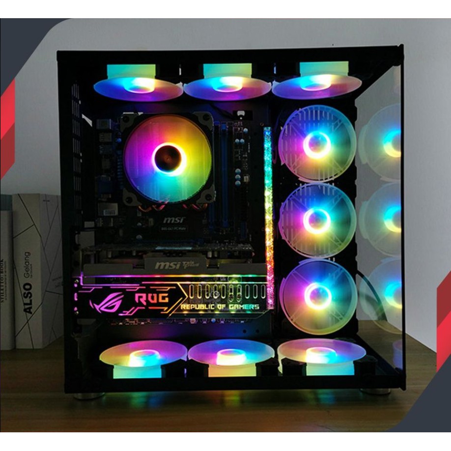 Fan Coolmoon Y1 RGB - Quạt tản nhiệt máy tính