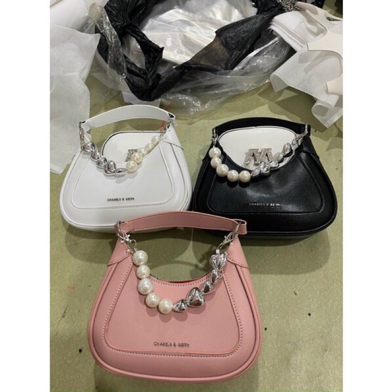 Túi Kẹp Nách Cka Giây Ngọc Tim 3 Màu Sang Chảnh Kèm Dây Dài Đeo Chéok