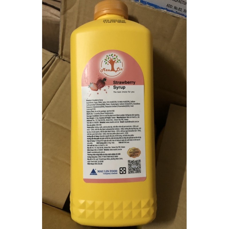 SIRO MAULIN VỊ DÂU CAN 2,5L