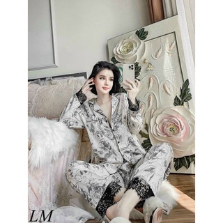 Pzm lụa cao cấp hàng l1, họa tiết ren mềm mịn mát, sang chảnh khi mặc nhà(ảnh thật nhà Midung)