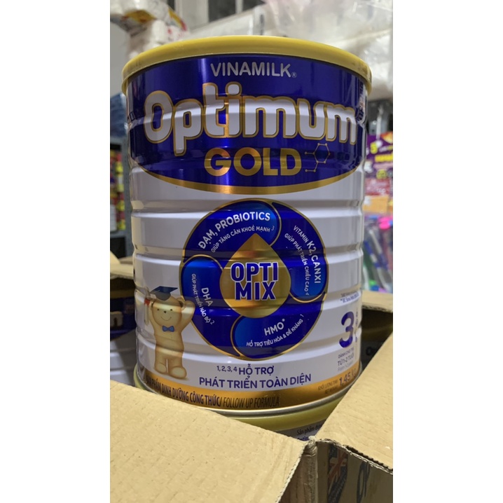 Sữa Vinamlik Optimum gold 3 HMO 1,45kg mẫu mới 2/2025