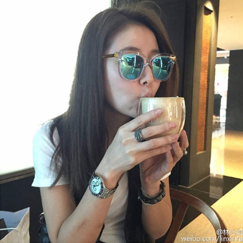 Kính mát kim loại kiểu mắt mèo phong cách Hàn Quốc sang trọng thời trang nhiều màu sắc dành cho nữ