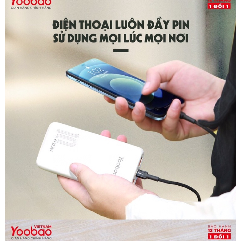 Pin Dự Phòng sạc Nhanh YooBao D10 - Hàng Chính Hãng ✅