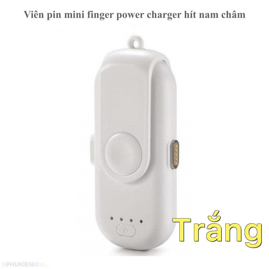 Viên pin mini finger power charger hít nam châm sạc dự phòng cho mọi dòng điện thoại (k