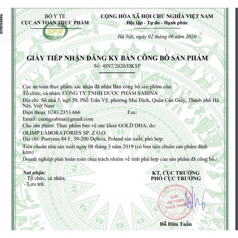 Gold DHA viên uống bổ sung DHA , axit folic cho phụ nữ có thai và cho con bú, giúp não bộ thai nhi phát triển - CN76