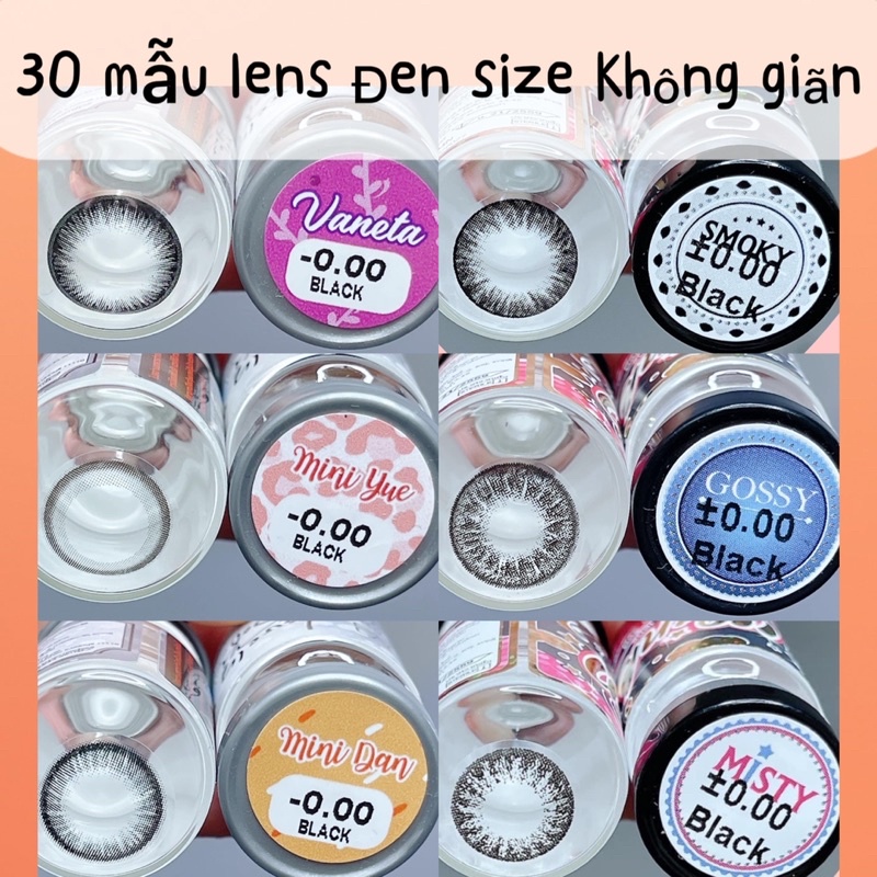 Các mẫu lens Đen_Black HOT không giãn_không độ (FREE SHIP)