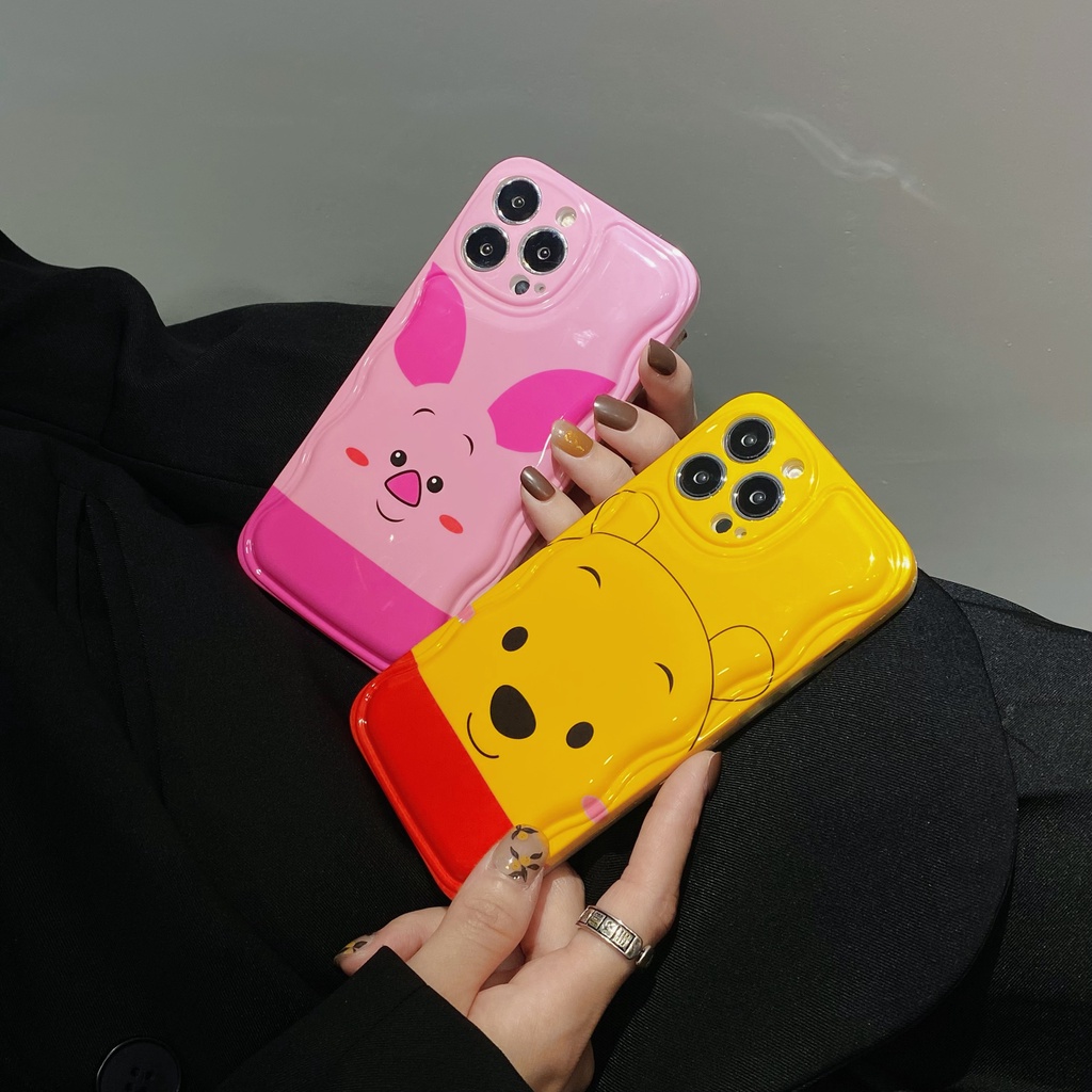Ốp Điện Thoại Họa Tiết Hoạt Hình Winnie Dễ Thương Chống Sốc Cho iPhone 13/12/11/X