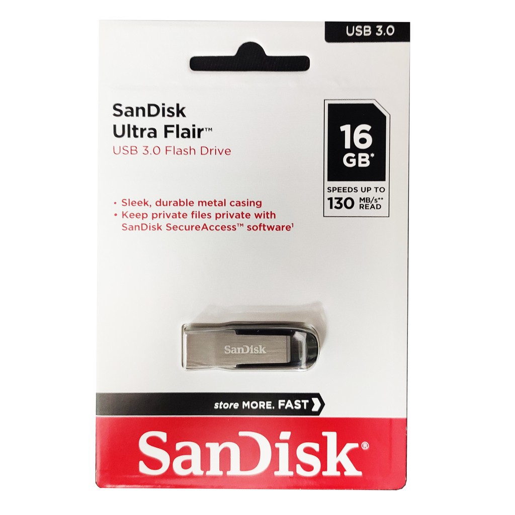 Xả Kho giá sốc Usb 3.0 Sandisk Ultra Flair CZ73 tốc độ 130Mb/s