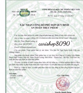 yến sào ăn ngủ ngon g&p
