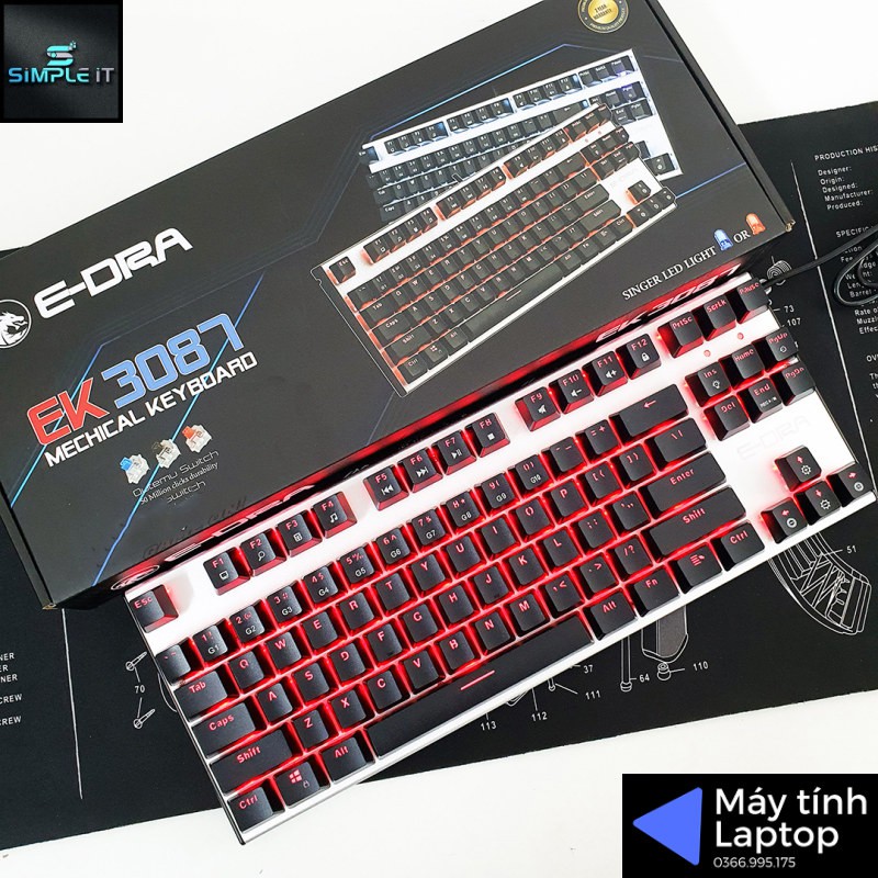 [E-DRA] Bàn phím cơ Gaming E-Dra EK3087 - Bảo hành 2 năm [CHÍNH HÃNG] [IS-2] | BigBuy360 - bigbuy360.vn