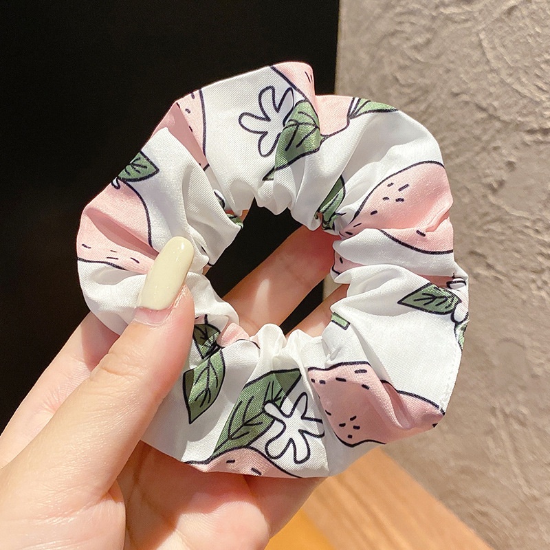 Scrunchies dây cột tóc hoa quả loại to đẹp