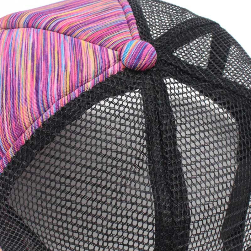 Mũ Lưỡi Trai Phối Lưới Kẻ Sọc Nhiều Màu Thời Trang Mùa Hè Cho Nam Và Nữ