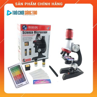 Combo Bộ kit kính hiển vi trẻ em 1200x + hộp 12 tiêu bản