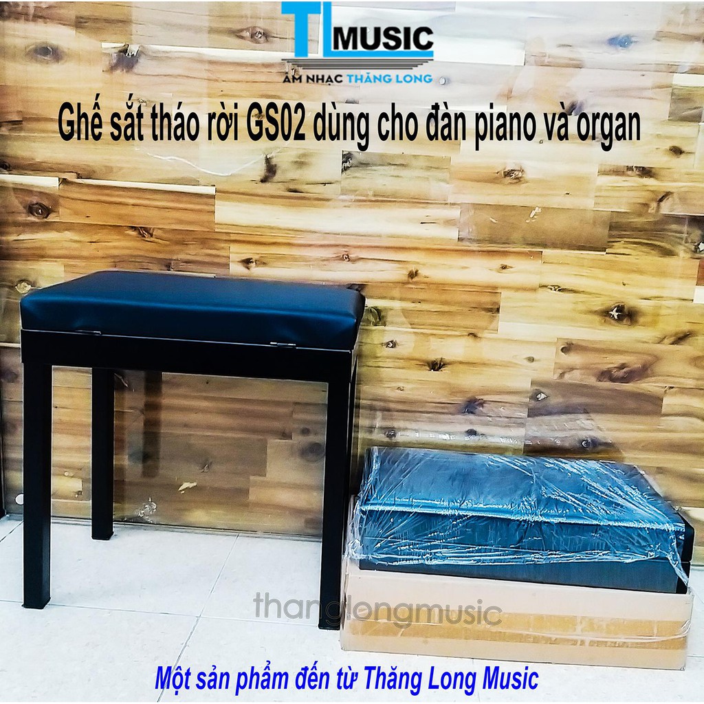 [HOT] Ghế piano, organ sắt tháo rời GS02 - Nhỏ gọn, thẩm mỹ, tiện dụng với ngăn đựng tài liệu