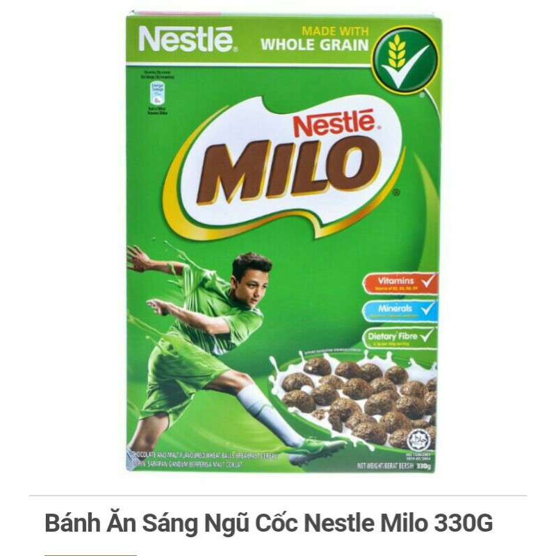 Bánh Ăn Sáng Ngũ Cốc Nestle Milo Cereal170G/ 330G