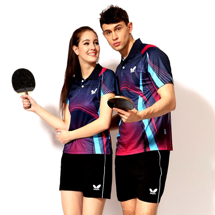 Butterfly Table Tennis Shirt Pingpong Sports Jersey Team Shirts Breathable SUIT