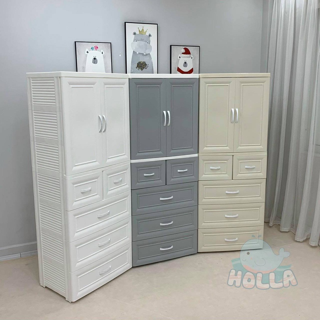 Tủ nhựa 5 tầng holla có bánh xe tiện