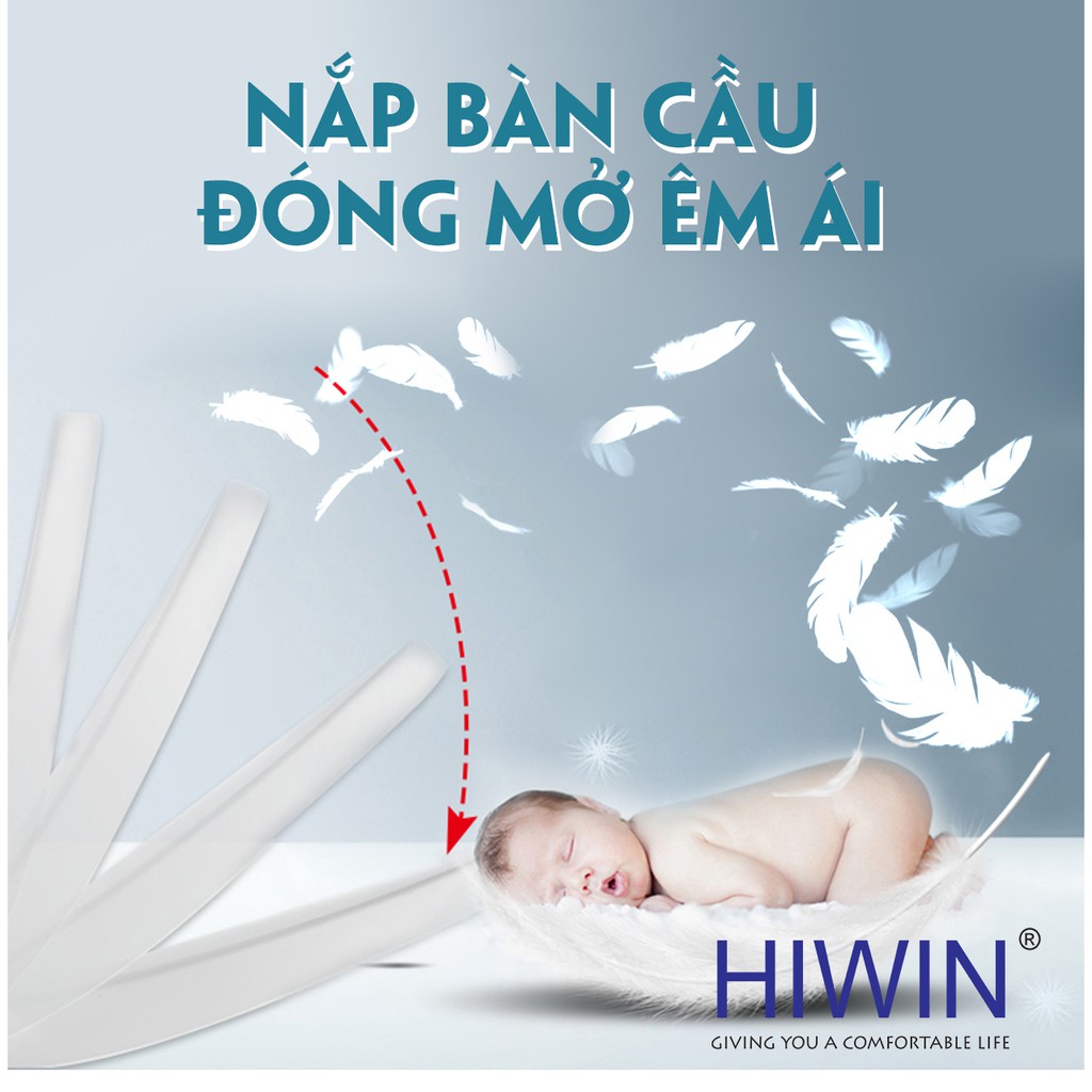 Bồn cầu sứ tráng men chống bám bẩn cao cấp Hiwin MT-2216