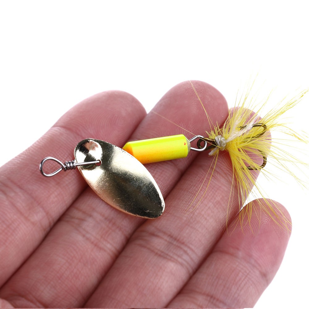 Mồi câu cá giả HENGJIA SPINNER bằng kim loại 3.2g 3.7g 5.1g 3.6g