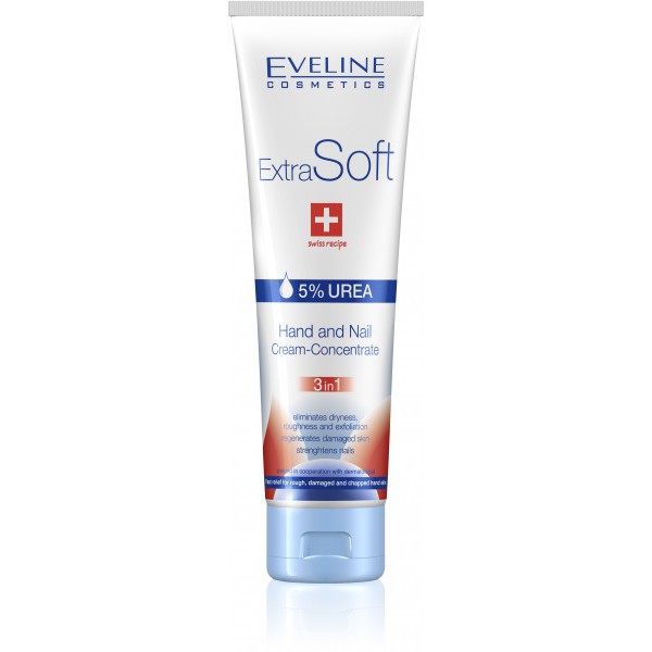 Kem Dưỡng Mềm Mịn Da Tay Và Dưỡng Móng 3 Trong 1 Eveline Extra Soft 100ml