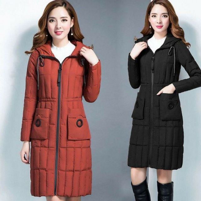 Hàng nhập - Áo khoác nữ phao lông có mũ