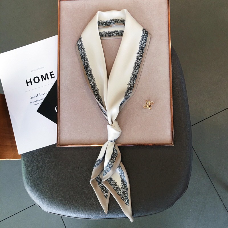 Khăn lụa công sở cao cấp kiểu dáng thanh lịch cho nữ K003 size 13cm*145cm