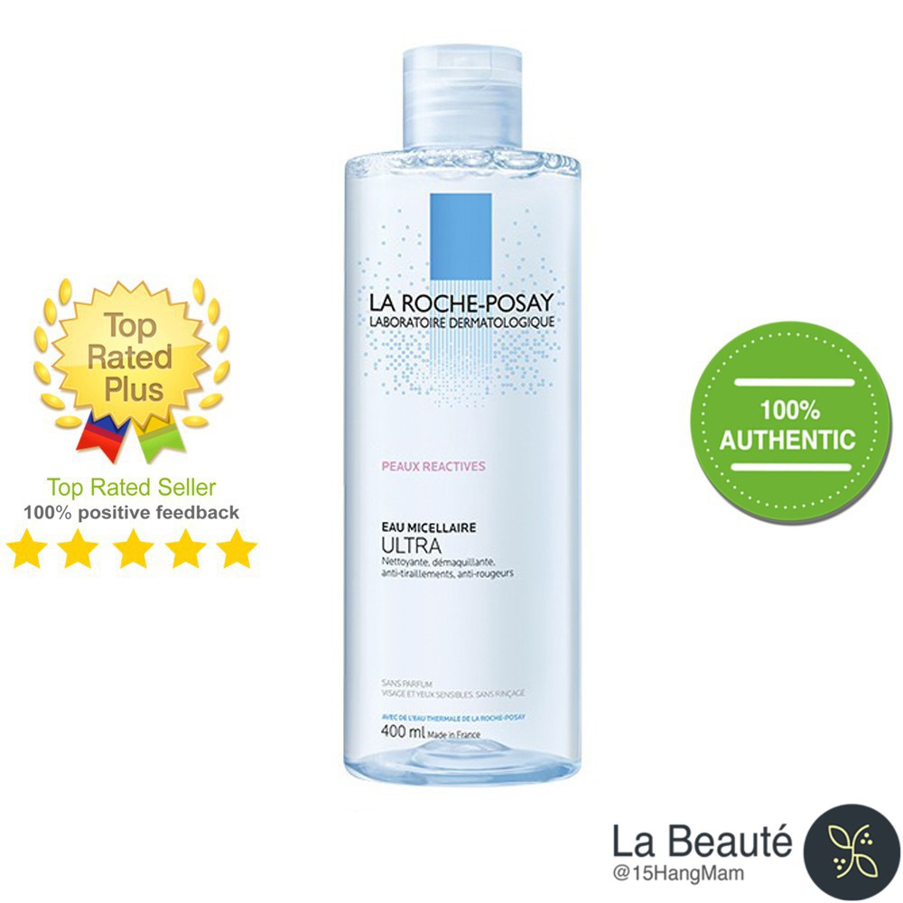 La Roche-Posay Eau Micellar Ultra Peaux Reactive - Tẩy Trang Chữ Đỏ Cho Da Siêu Nhạy Cảm 400ml