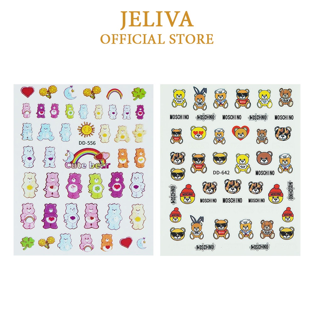 Sticker nail động vật JELIVA trang trí móng