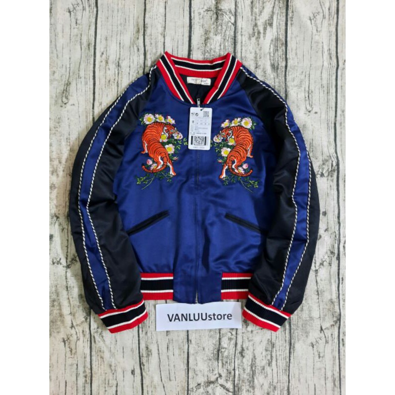 Áo khoác bomber thêu, áo bomber thêu 2 lớp cực chất