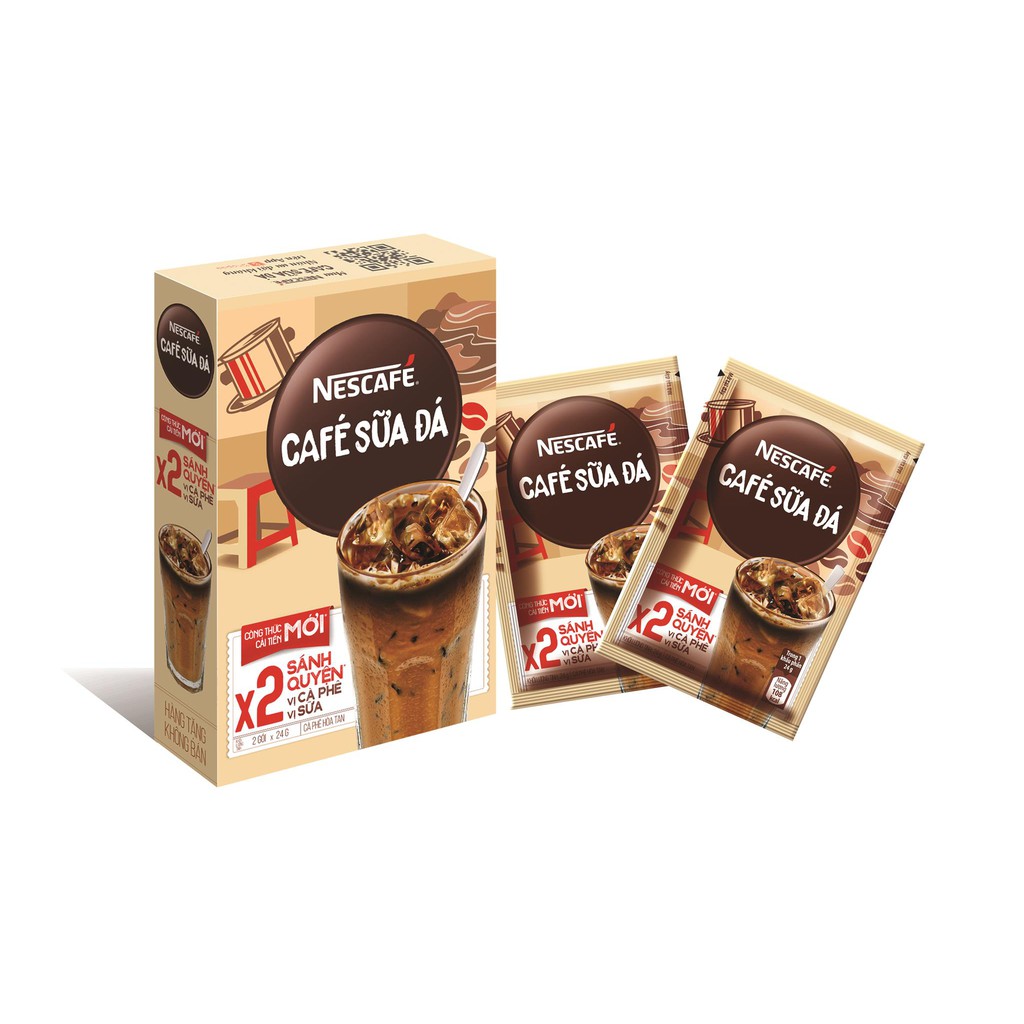 [ELHA Gift] Hộp mẫu thử Nescafe 2 gói/hộp - Giao ngẫu nhiên vị sữa đá hoặc café Việt đen đá)