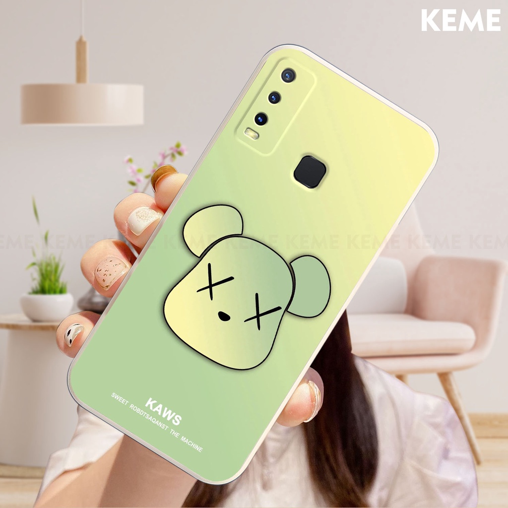 Ốp lưng Vivo Y30 / Y30i / Y50 / 1938 / 1935 in hình Kaws và Bearbrick