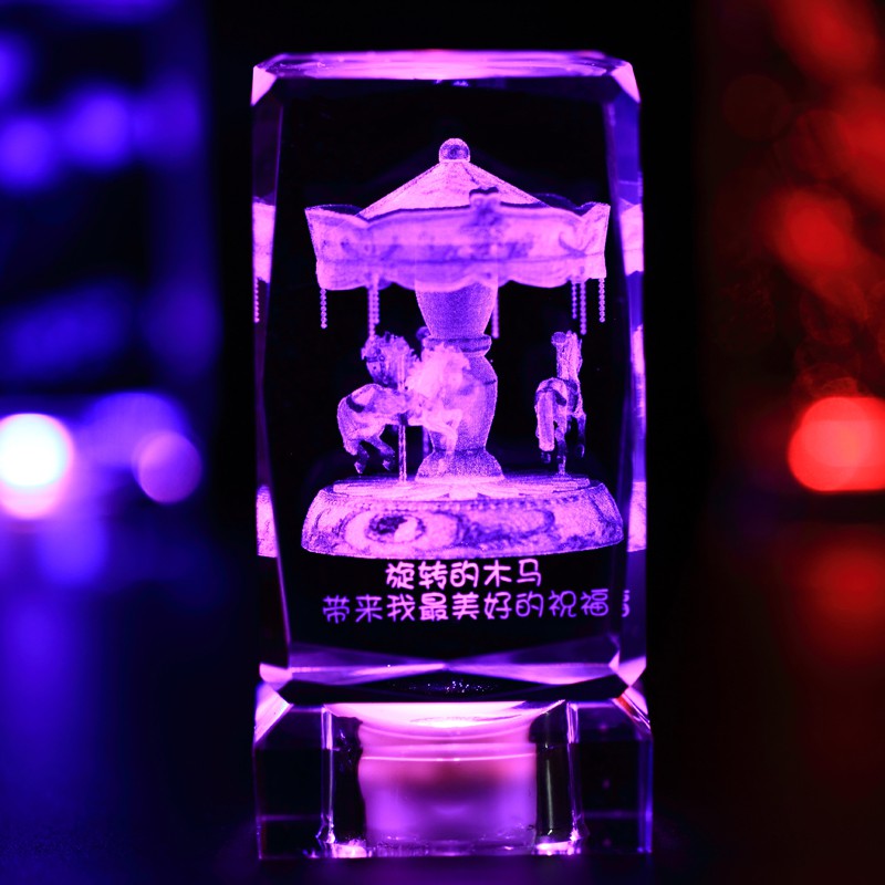 Hoa hồng pha lê Trang trí ảnh khắc 3D ý tưởng quà tặng sinh nhật cho nam giới để gửi bạn gái và ngày lễ tình nhân trẻ em