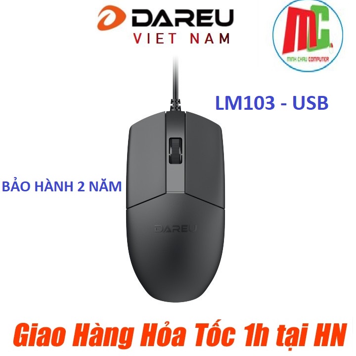 Chuột Có Dây DAREU LM103 (USB) - Hàng Chính Hãng