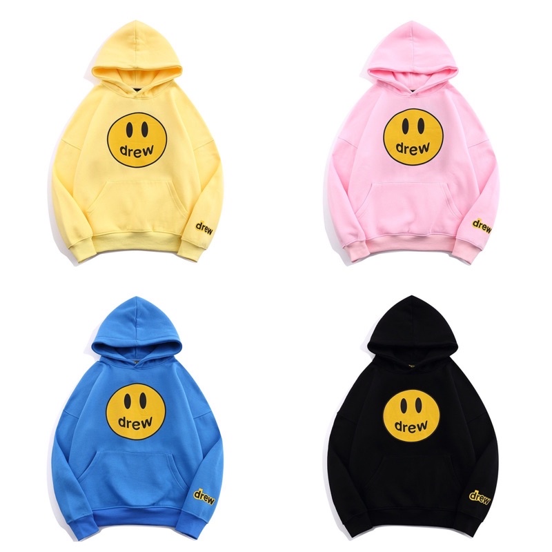 Áo hoodies 🌸 Áo nỉ mũ in hình mặt cười drew phong cách năng động dành cho nam và nữ