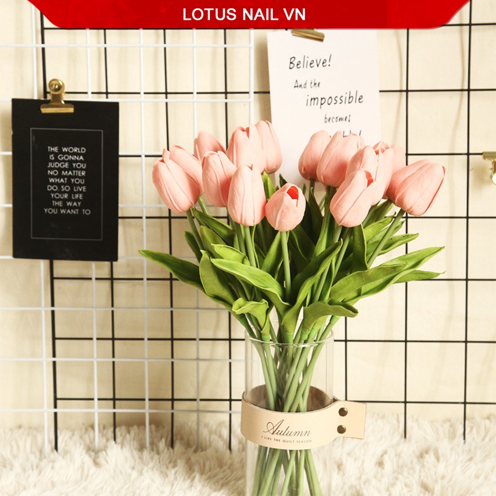 Hoa tulip giả decor chụp hình cao cấp