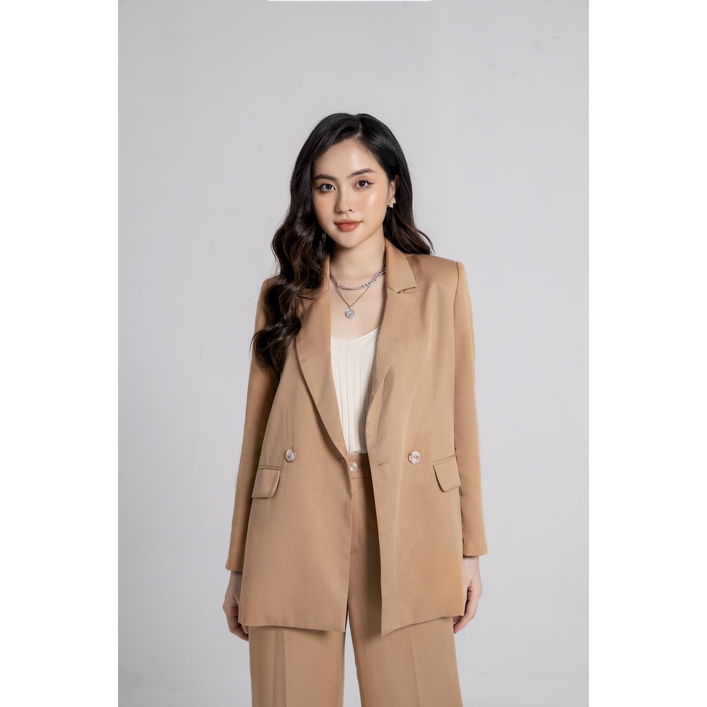 Áo vest công sở tay dài màu nâu Eva De Eva 21AQAE003N - E3 Audio Miền Nam