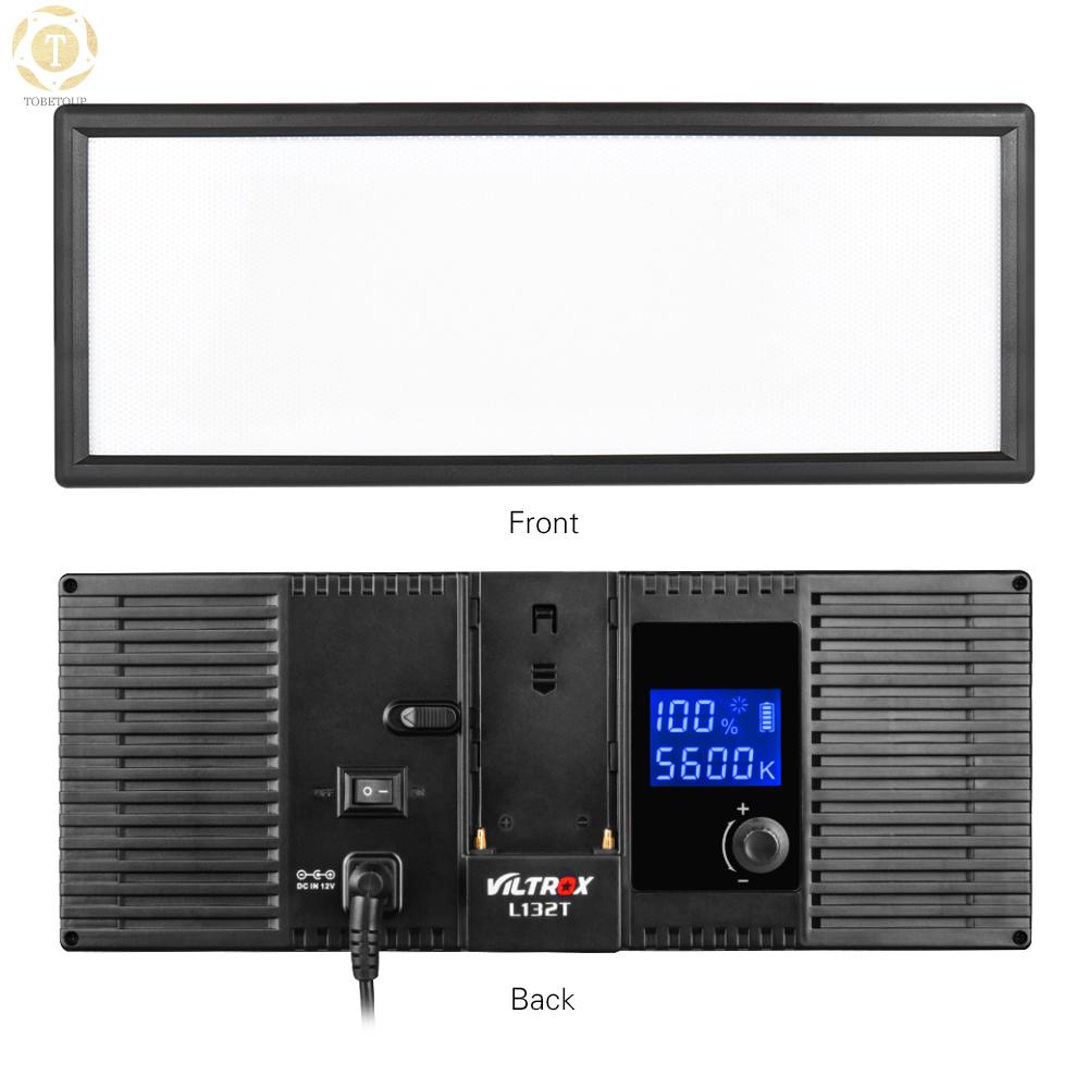 CANON NIKON SONY PANASONIC Đèn Led Gắn Máy Ảnh Chuyên Nghiệp 12 Giờ Viltrox L132T 3300k Cri95 +