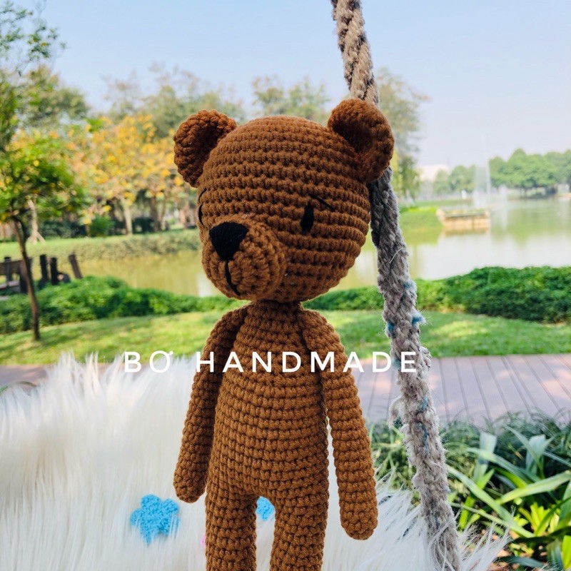 ❤️Gấu Teddy nhồi bông❤️ Handmade, sợi Milk cotton 100%, cực yêu, cực dễ thương, Bơ Handmade