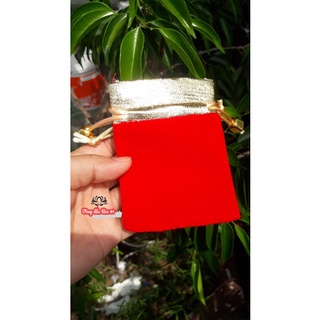 100 chiếc túi nhung đỏ đựng vòng, hạt đá phong thủy 8x10 cm