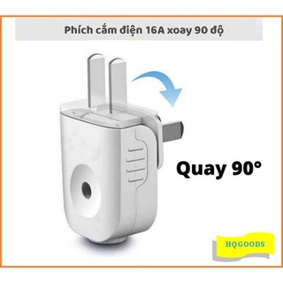 Phích cắm đa năng chân dẹt có thể xoay 90 độ tiện lợi