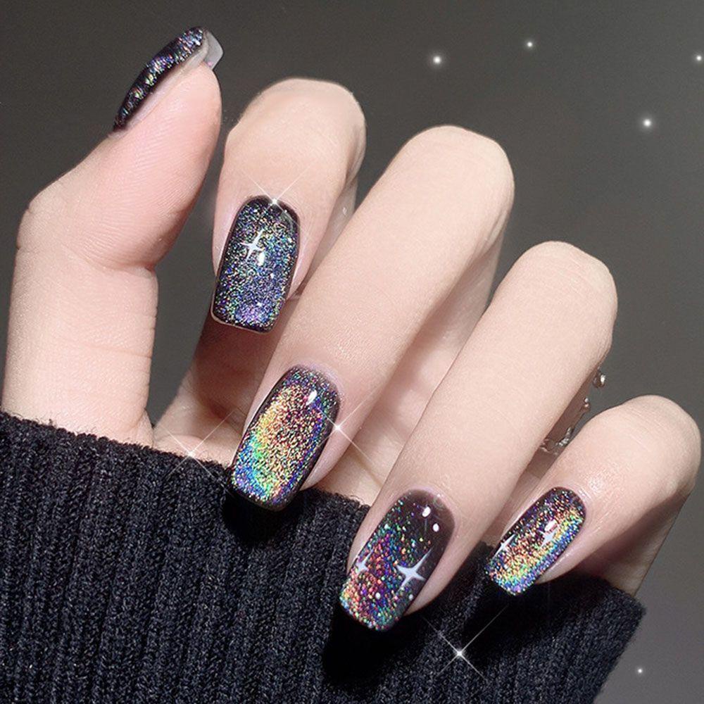 Sơn Móng Tay Dạng Lỏng 15ML Màu Cầu Vồng Bóng Bẩy Lâu Trôi