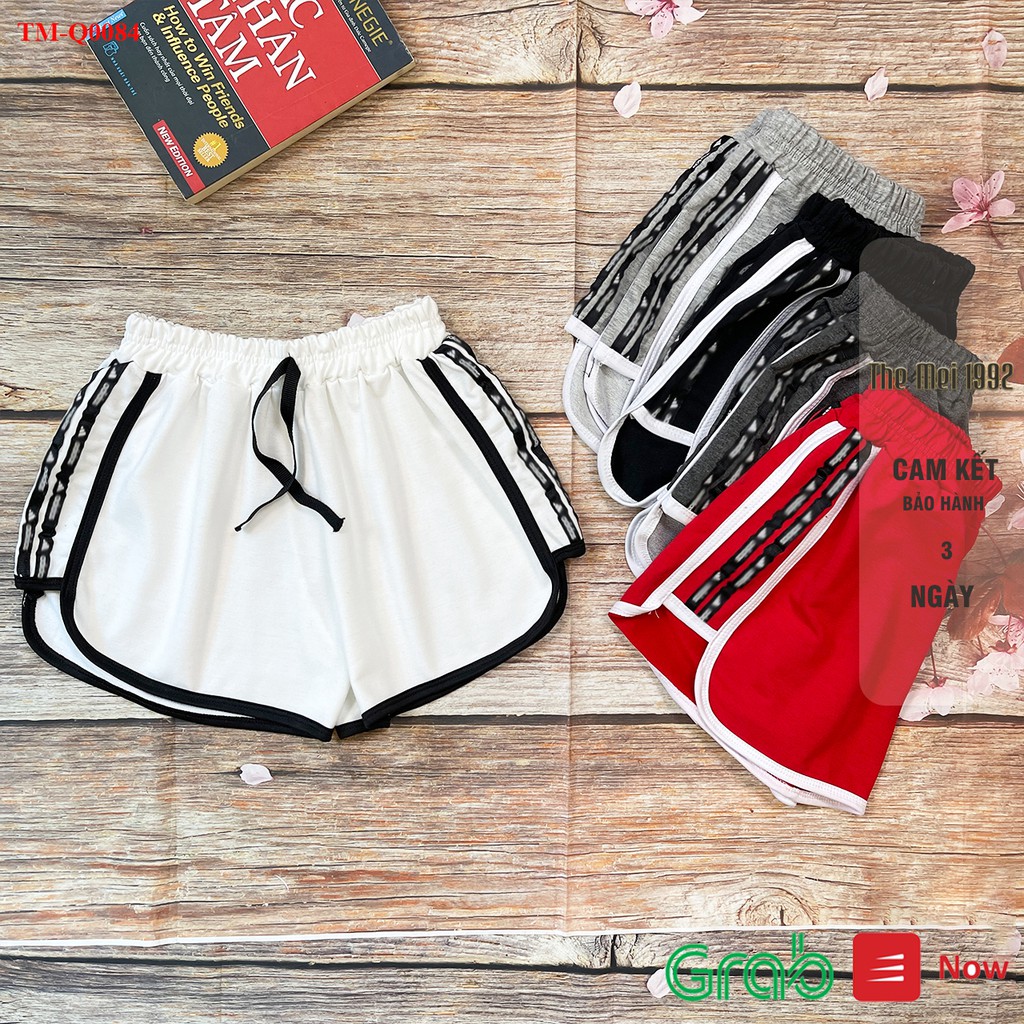 Quần đùi short nữ THE MEI 1992 cao cấp - Quần sooc nữ Umi da cá cạp chun nâng mông phong cách thể thao thời trang
