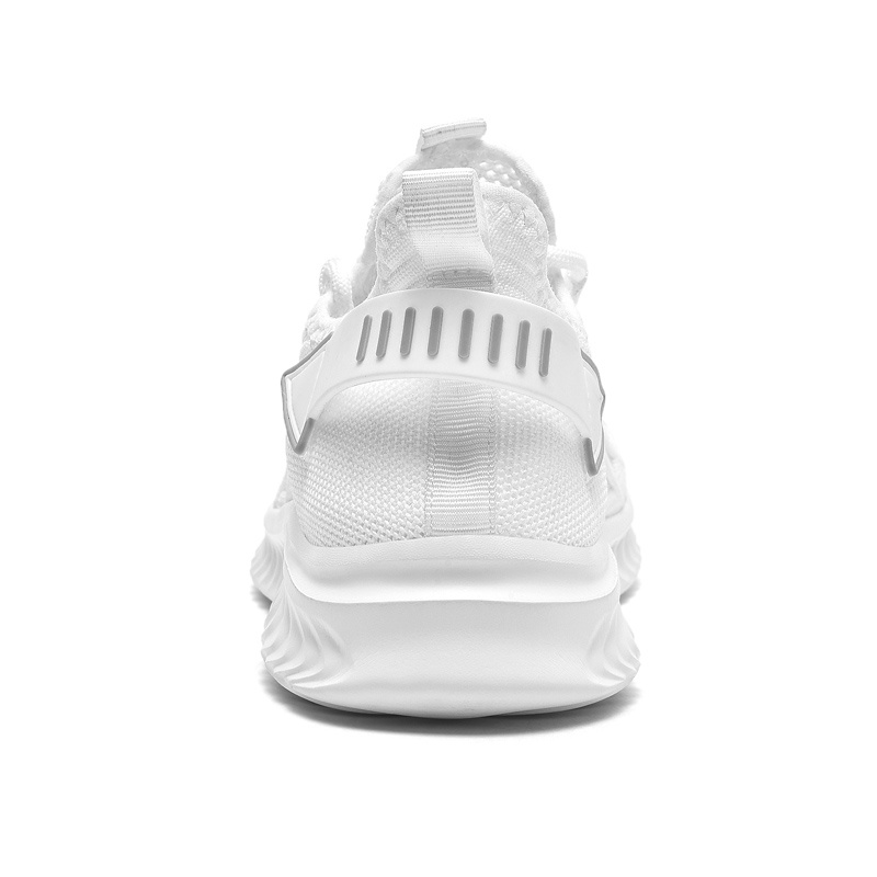 Giày Thể Thao Phối Lưới Siêu Nhẹ Thoáng Khí Màu Trắng Đen Cỡ Lớn 39-48 2023 Thời Trang Mùa Hè Cho Nam