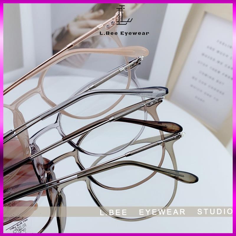 Gọng kính cận nam nữ thời trang chất liệu nhựa cao cấp L.BEE EYEWEAR, mắt kính dáng tròn 95L50 MSP37510