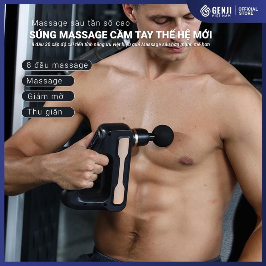 Máy massage cầm tay toàn thân trị nhức mỏi vai gáy đau giãn cơ 8 đầu 32 cấp độ cải tiến massage thư giãn