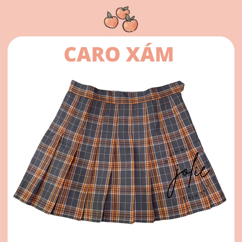 Chân váy tennis xếp ly kẻ caro dáng ngắn chữ A phong cách Hàn Quốc nhiều màu sắc rực rỡ hoạ tiết sọc
