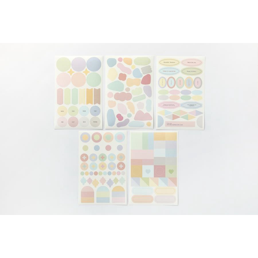 Set 10 Sticker ARTBOX Hàn Quốc Khung Chữ Tiếng Anh Vinatage