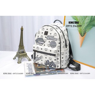 Ba Lô M.C.M Trắng có chữ, Size 30