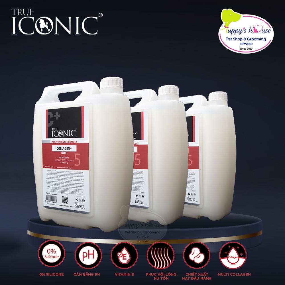TRUE ICONIC_ Sữa tắm cho chó_Collagen Plus Bath_chai 250ml